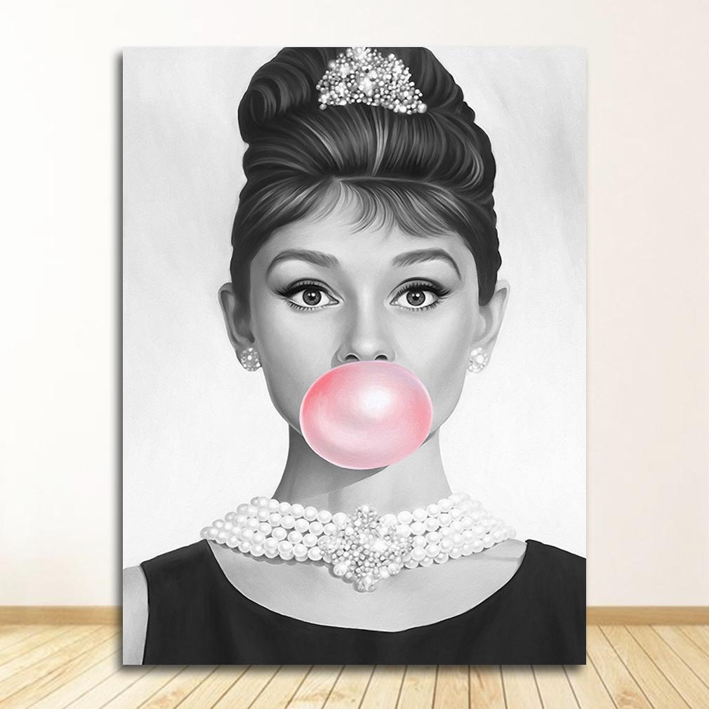 Prints Wall Pictures For Living Room Decor Sexy Woman Girl Bubble Retro Art Canvas Painting Nordic Posters And