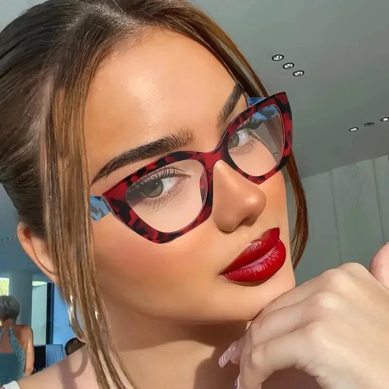 Elegante Cat-Eye-Lesebrille Damen Herren Luxus-Designer Blaulichtfilter Weitsichtigkeitsbrille Verschreibungspflichtige Brille +1.0BIS+4.0