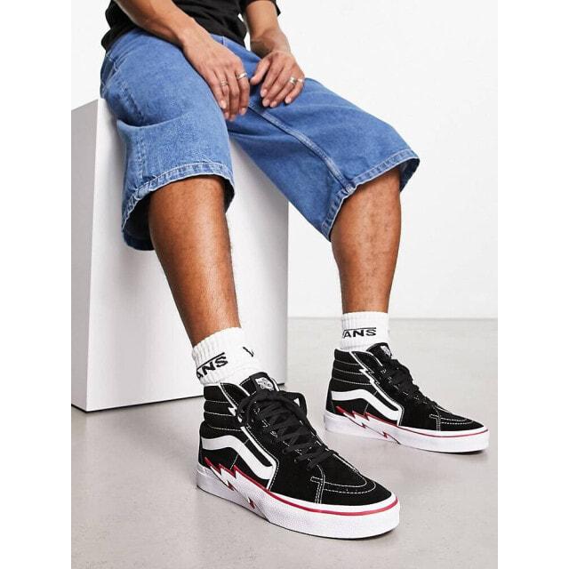 

Черные дерзкие кроссовки Vans SK8-Hi