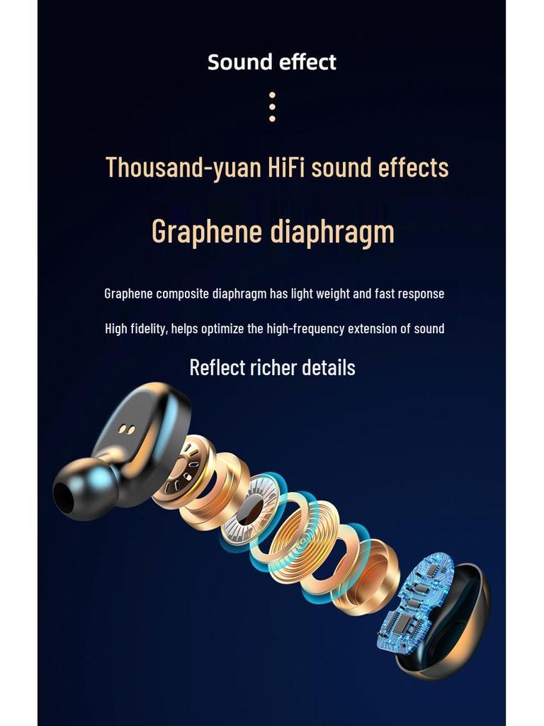 Original TWS Bluetooth 5.0 Earphones with Touch Control, Noise Reduction, Digital Display, and Sports Waterproof Design