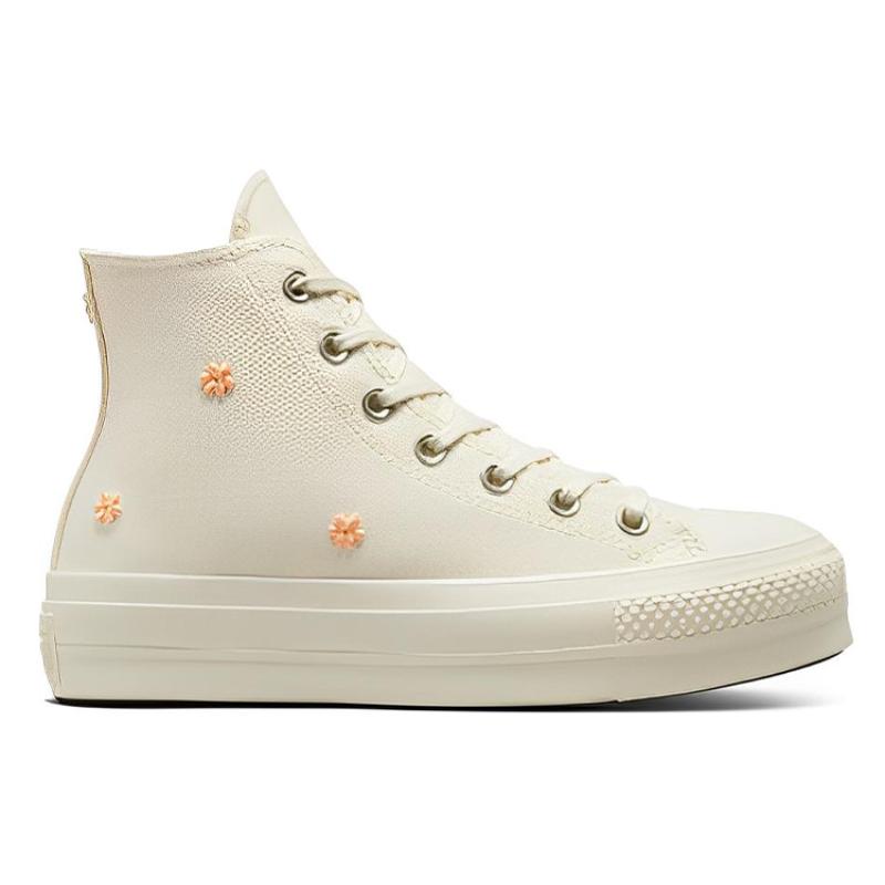Converse Chuck Taylor All Star Lift Platform Hi Pearls Canvas Natural Ivory Women's