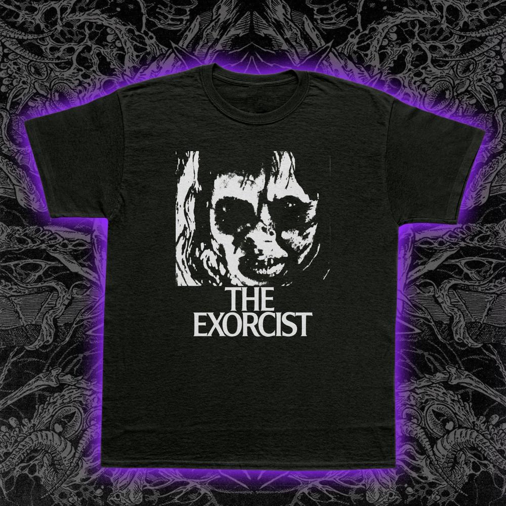 The Exorcist 1973 T-Shirt Classic Horror Film Graphic Tee Regan Pazuzu Unisex