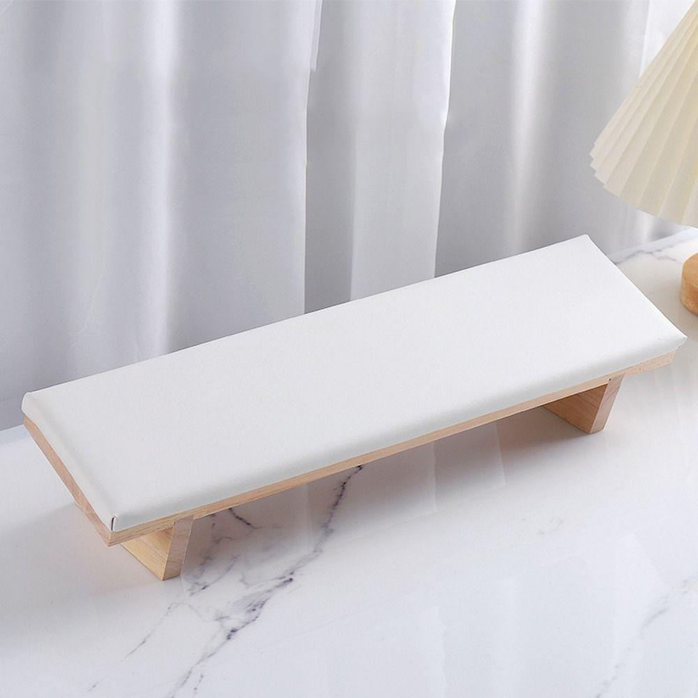 Space-saving Nail Arm Rest Cushion Wooden Base Nail Art Stand Beveled Hand Pillow Nail Accessories