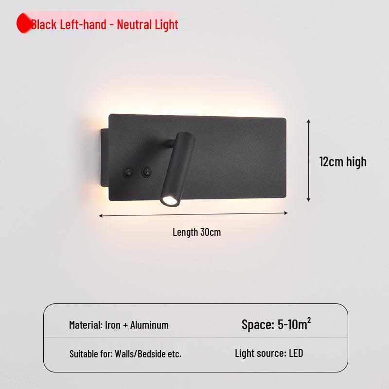 

USB Wall Lamp: Modern LED Bedside Reading Light for Living Room, Guest Room, or Hotel Built-in LED
