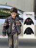 Herbst 2025 Trendige Jungen-Jacke aus besticktem PU-Leder - Retro-Stil-Unisex-Oberbekleidung