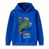 Kids Boys Girls Crew Neck Hoodie, Cool Lizard Cactus Print Casual Pullover Sweatshirt, I Feel Good Funny Graphic Long Sleeve Top for Children Daily We