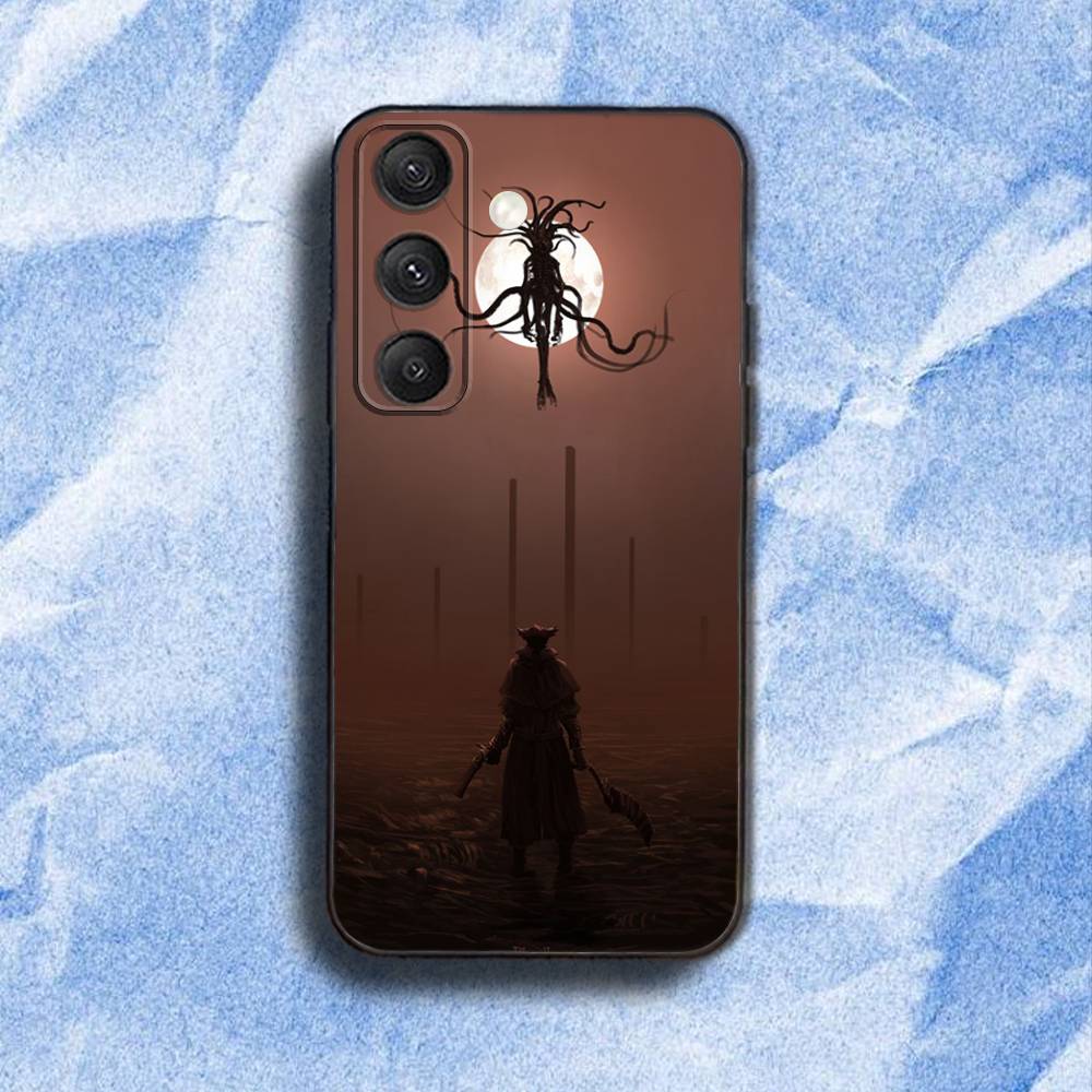 b-Bloodborne D-Dark Souls Phone Case For Samsung S 25,24,23,22,30,21,10,9,Ultra,Plus,Lite,FE,4,5G Black Soft Case