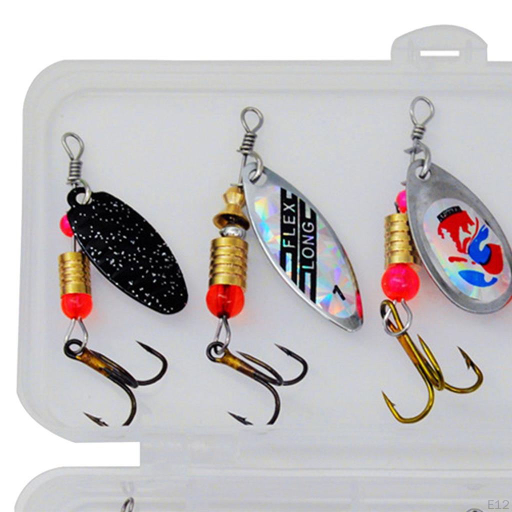 10 Pieces Fishing Lures Spinnerbait Hard Metal Inline Spinnerbaits Trout