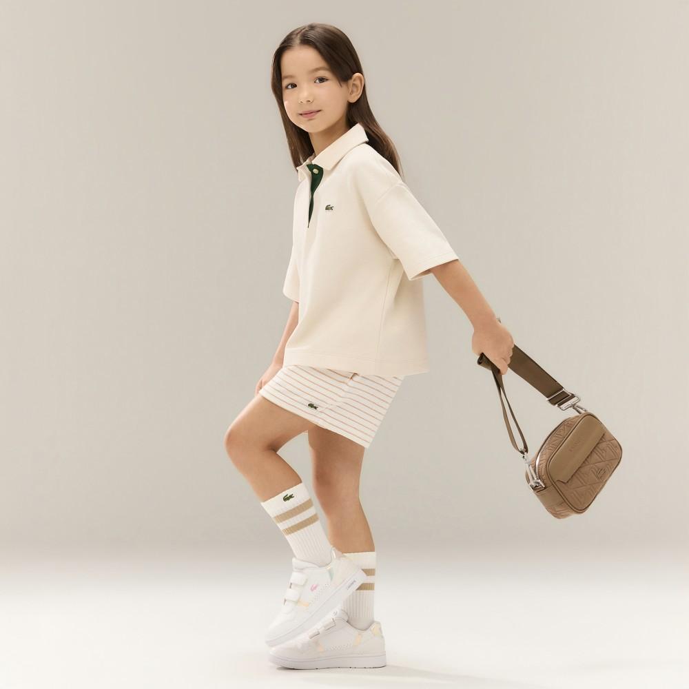 [lacoste] Kids' Loose Fit Short-Sleeve Polo Shirt PJ0977-56GXFJ