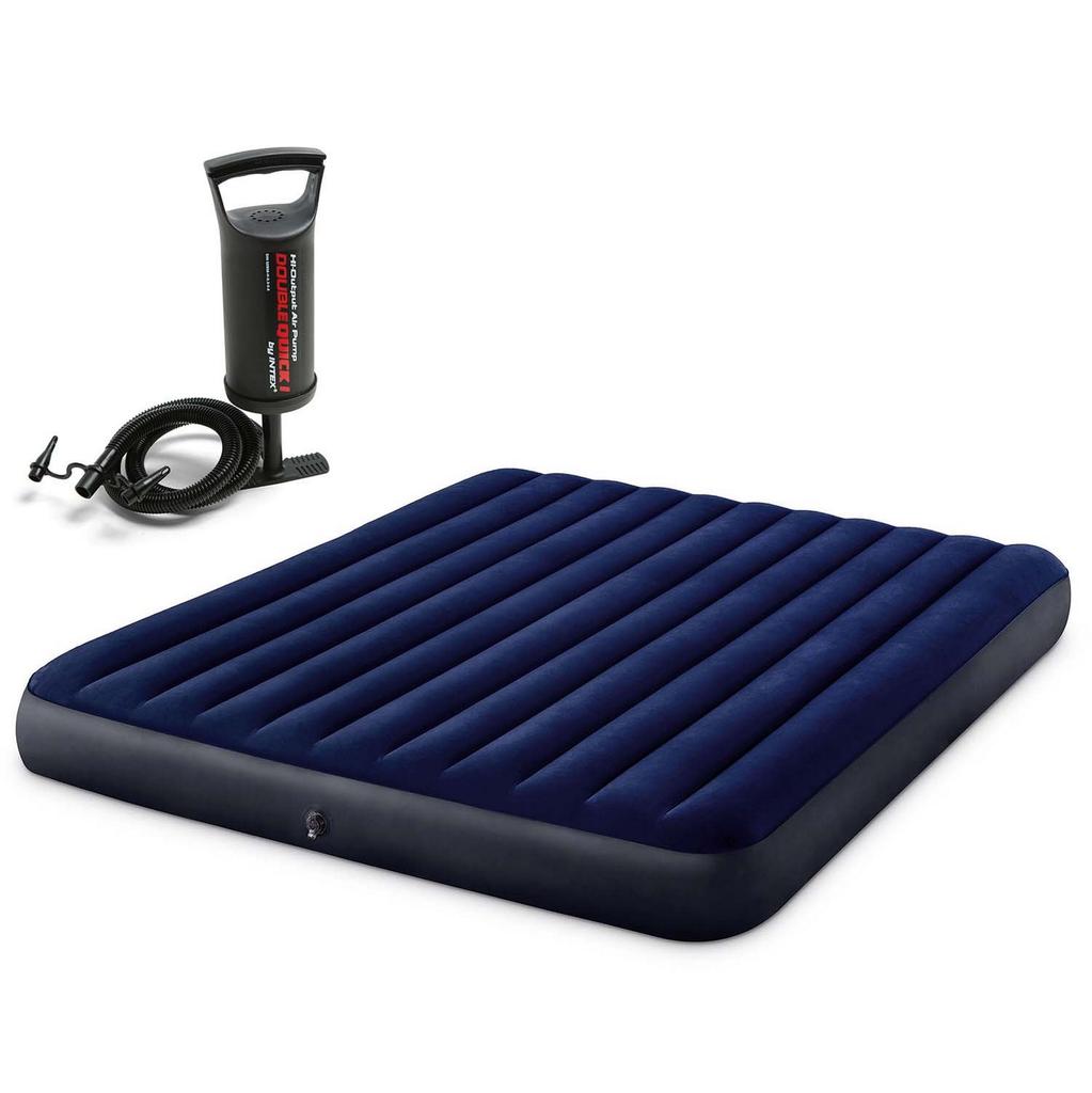 Inflatable Mattress 203X183X25 Cm With Piston Pump Intex 64755