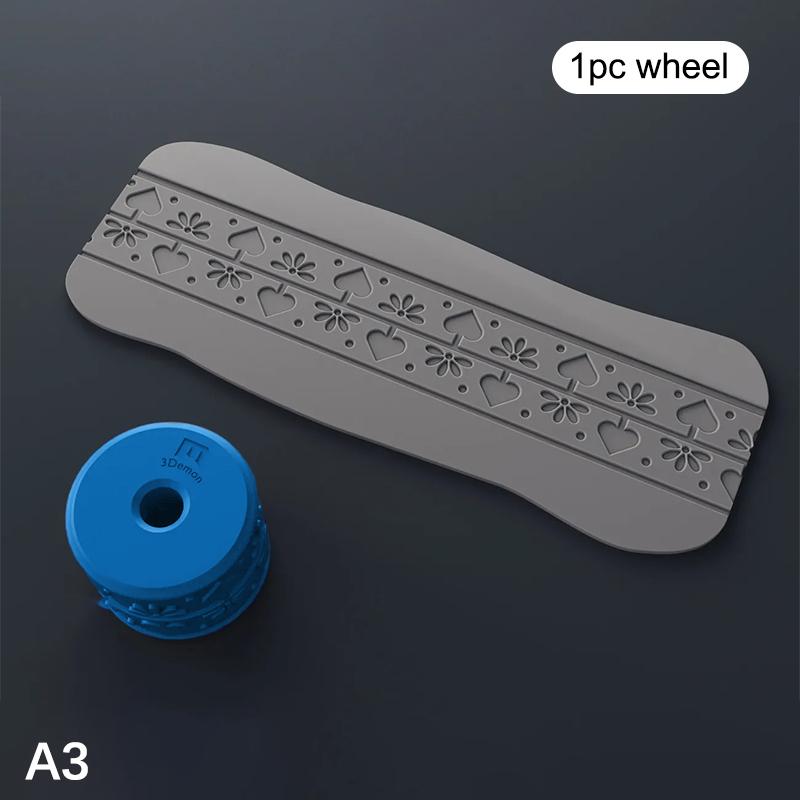 Clay Stamp Roller Geometric Flower Patterns Relief Rolling Tool Ceramic Clay Texture Wheel Clay Molds DIY Clay Tools Art Decor