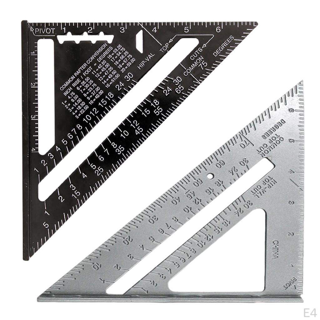 inch Degree Carpenter Triangle Ruler Comfortable to Resistant Easy Carry Professional Multiple