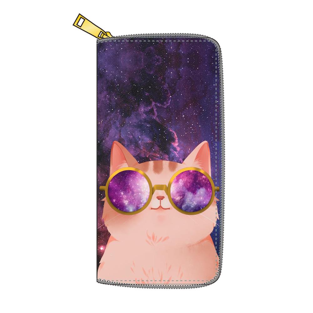 

Новый кошачий мультяшный животный длинный кошелек на молнии, кошелек