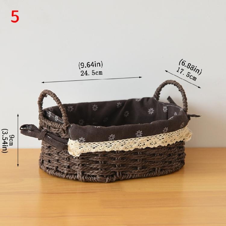 Woven Storage Bin Large Capacity Organiser Basket For Toy Cosmetics Jewelry Book Small Items Living Room Bedroom Dresser