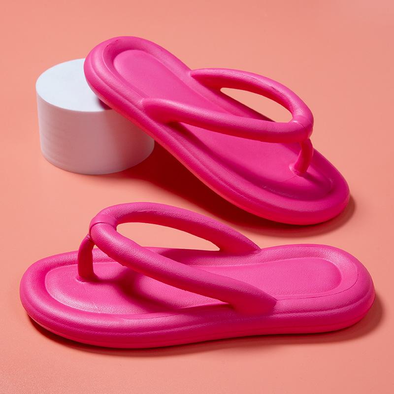 Flip-flops women's new summer angle flat bottom outdoor beach wear couple EVA men's drag