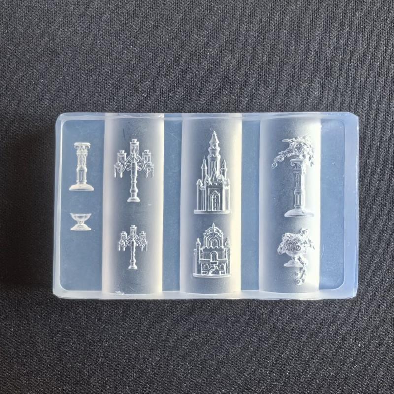 3D Silicone Nail Mold Flower Bow Butterfly Nails Templates Transparent Mold Diy Nail Art Decor Stamping Plates Manicure Tools