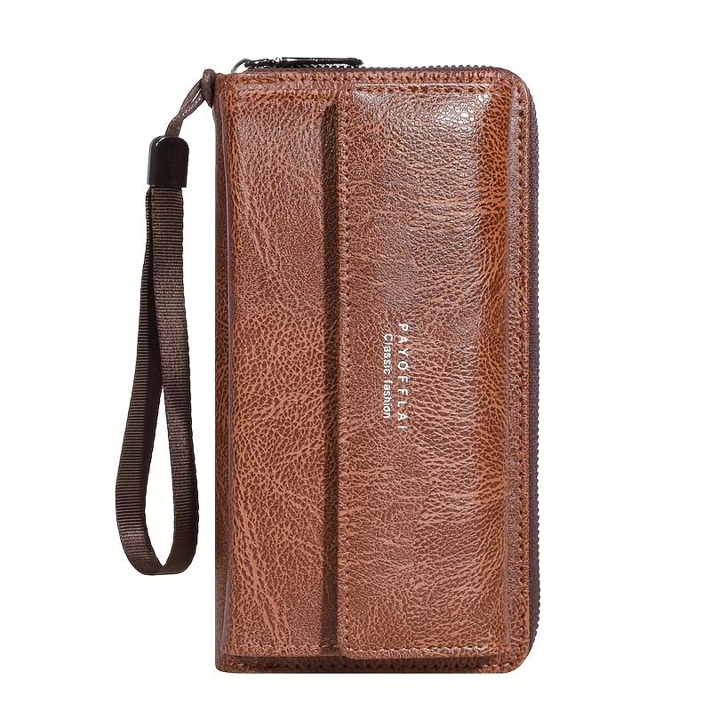 Premium Women's Wallet with Double-Layer Zipper & Card Holder Snap Closure, Wrist Strap Included, Perfect for Business & Everyday Use