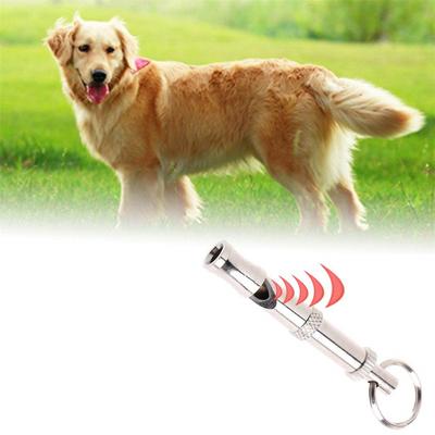 Portable Pet Dog Whistle Keychain Two Tone Ultrasonic Flute Stop Barking Sound Repeller Dog