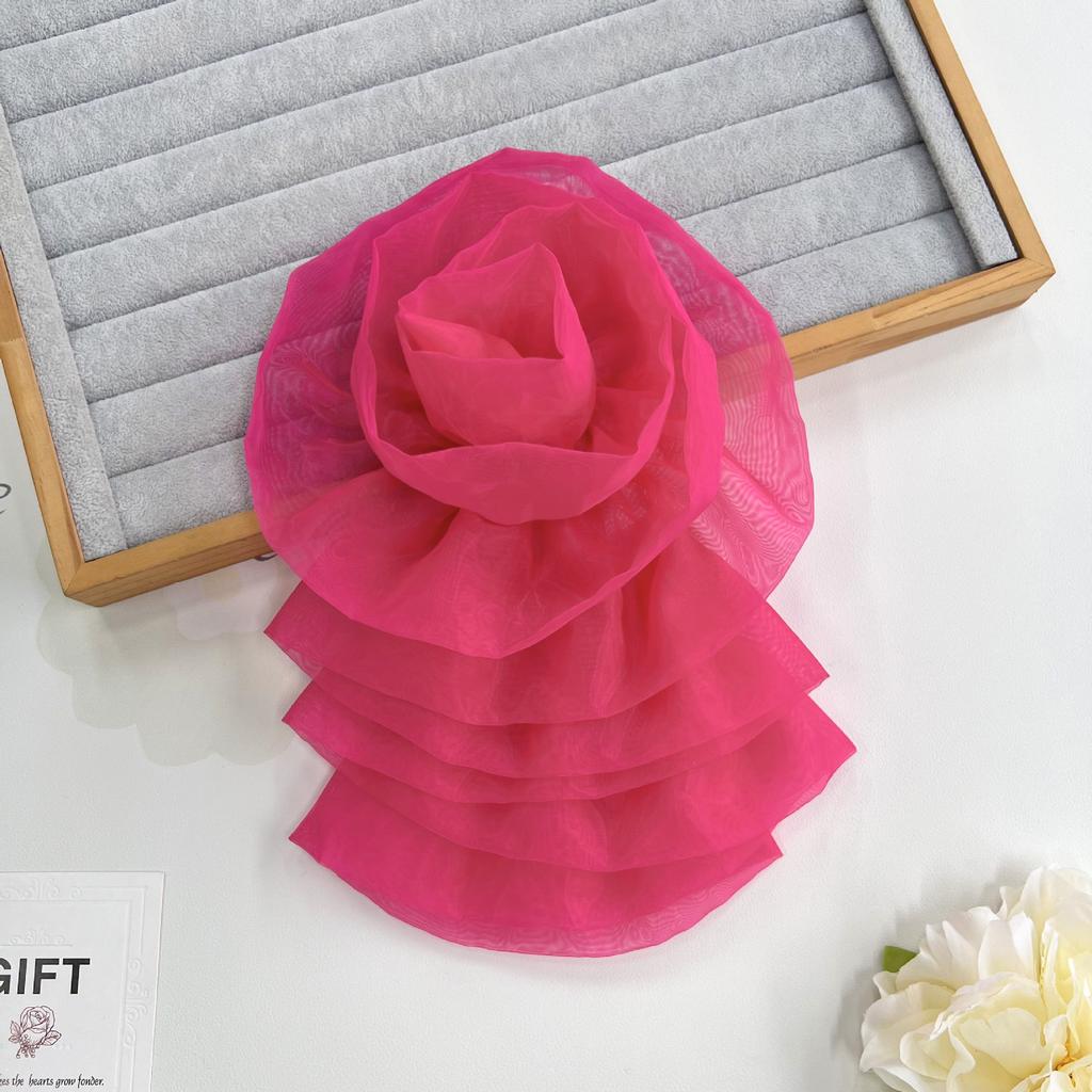 Exquisite Color Organza Rose Decorative Clothes Diy Handmade Materials Patch Sticker Decorative Corsage Accessories