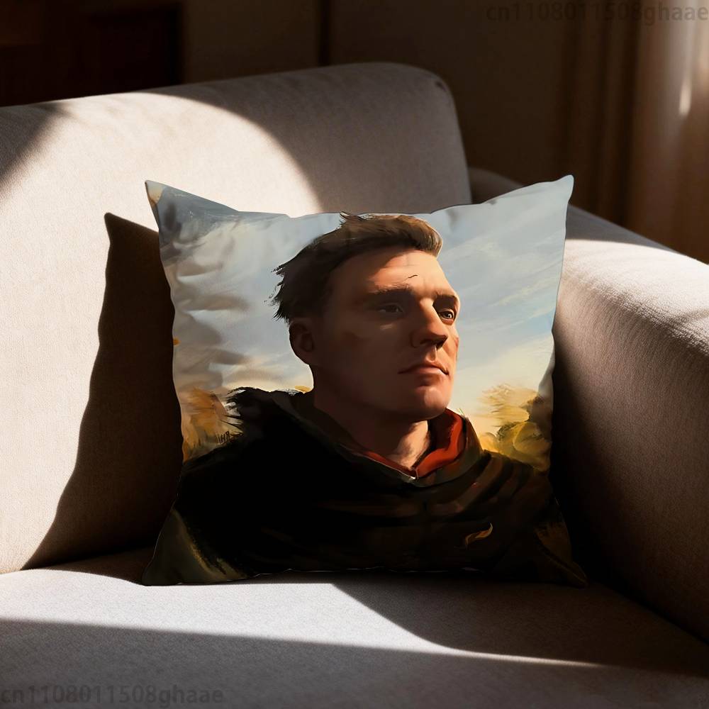 KKingdom Come Deliverance Pillow Case Square DoubleSided Printing Short Plush Sofa Cushion Cover Bedroom Bedside Pillow