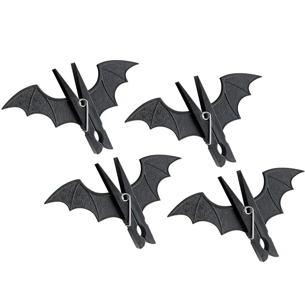 

4 шт. Клипсы для подвешивания одежды с сильным захватом, Нескользящие клипсы-летучие мыши, Компактные прищепки-летучие мыши, Полотенца