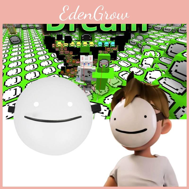 Dream Smp Minecraft Halloween Cartoon Cosplay Weiße Lächelnsmaske Geschenk Feiertag