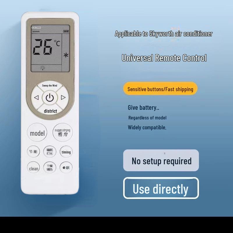 Universal Air Conditioner Remote Control for Gree, Midea, Hualing, Haier, Handian, Chigo, and More Major Brands