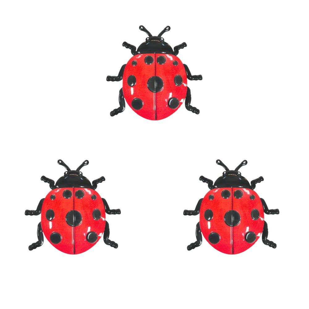 3PCS/SET Craft Metal Wall Decoration Realistic Insect Decorations Iron Beetle Wall Art Garden Fence 3pcs