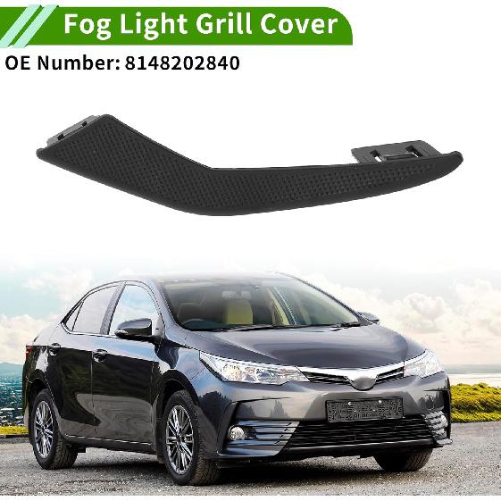 No.8148202840 Fog Light Grill for Toyota Corolla 2019-2021 Black Front Left Front Lower Bumper Fog Light Cover Inserts ABS 1 Pc