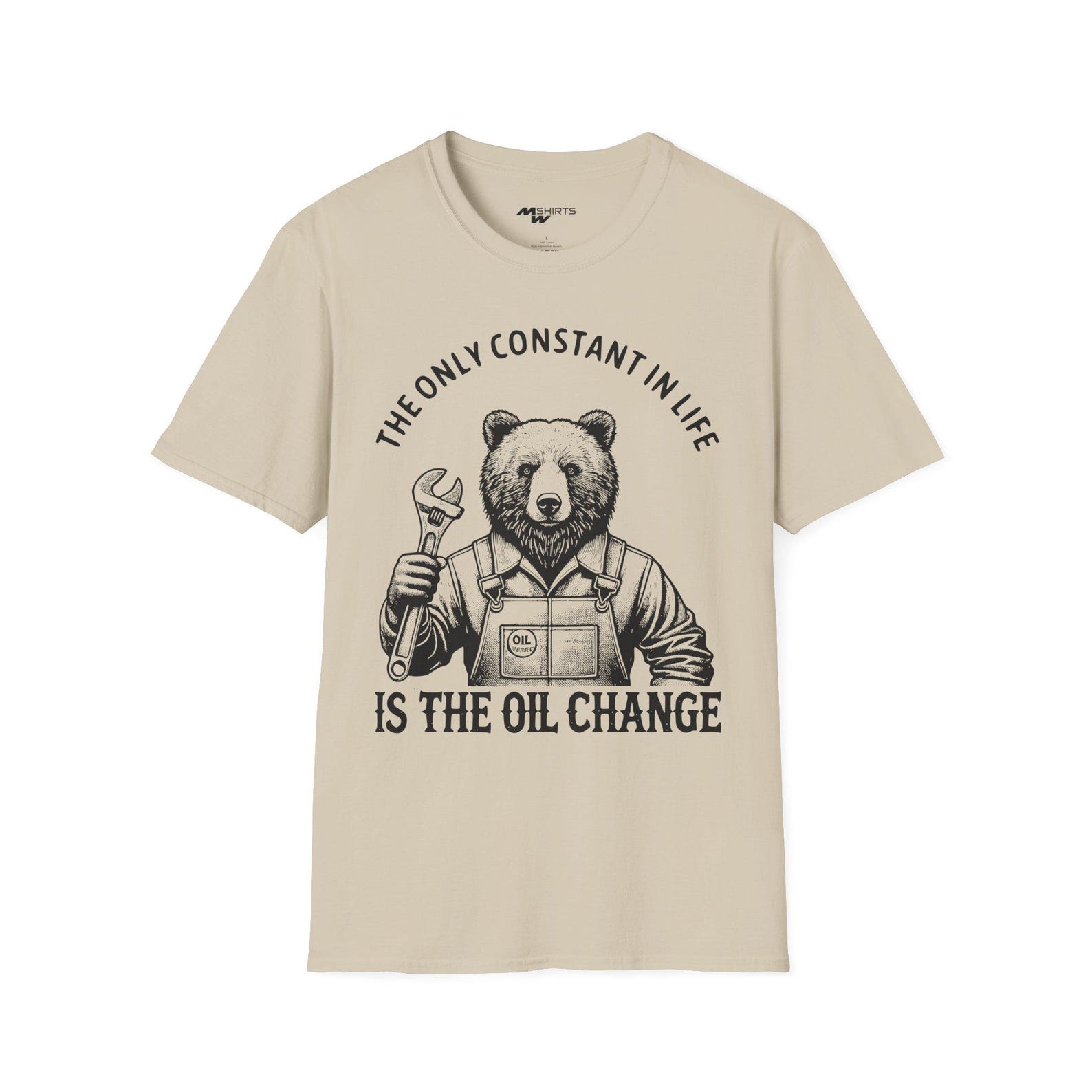 Vintage Mechanic Bear T-Shirt: Retro Oil Change Tee S