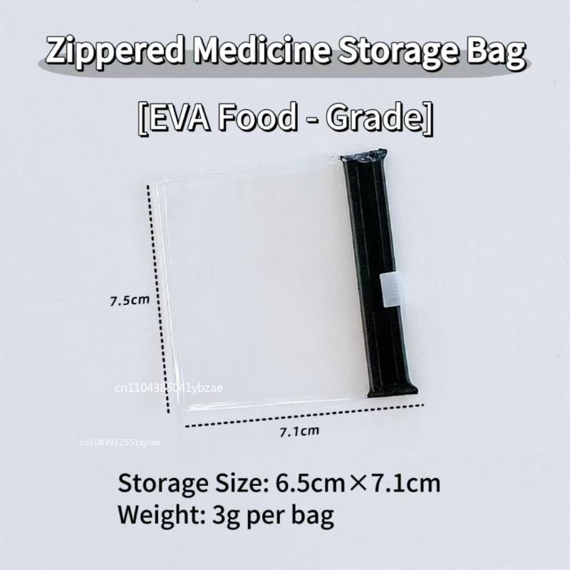 10-50PCS Mini Pill Dispenser Bags Protable Travel Jewel Pouch with Sliding Zipper Self-sealing Waterproof Storage Organization