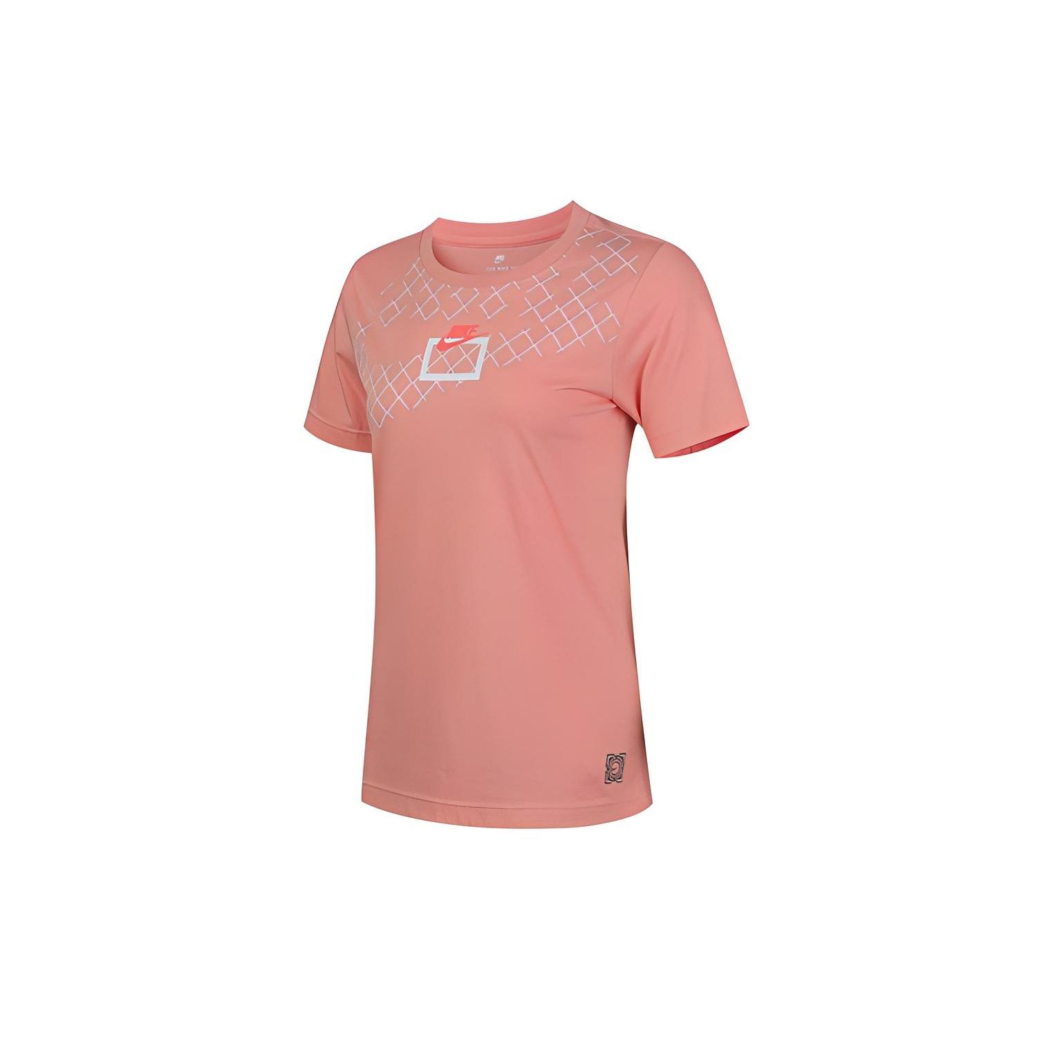 (WMNS) Nike Sportswear Hoop Dream Round Neck Short Sleeve Pink Women s CK1187-618 S