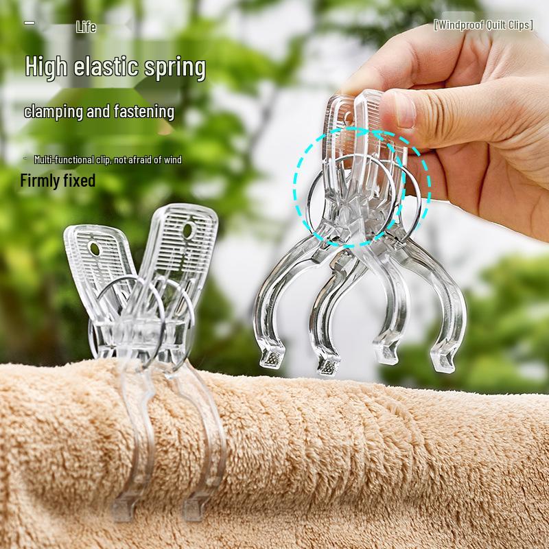Windproof Plastic Clips for Drying Clothes and Bed Sheets - Secure Your Clothes, Socks, Pants, and Quilts with Ease.