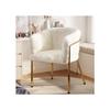 Chaise Longue - MUVOE - Beige - Fausse Fourrure De Lapin - Design Léger Et Luxueux - 1 Place