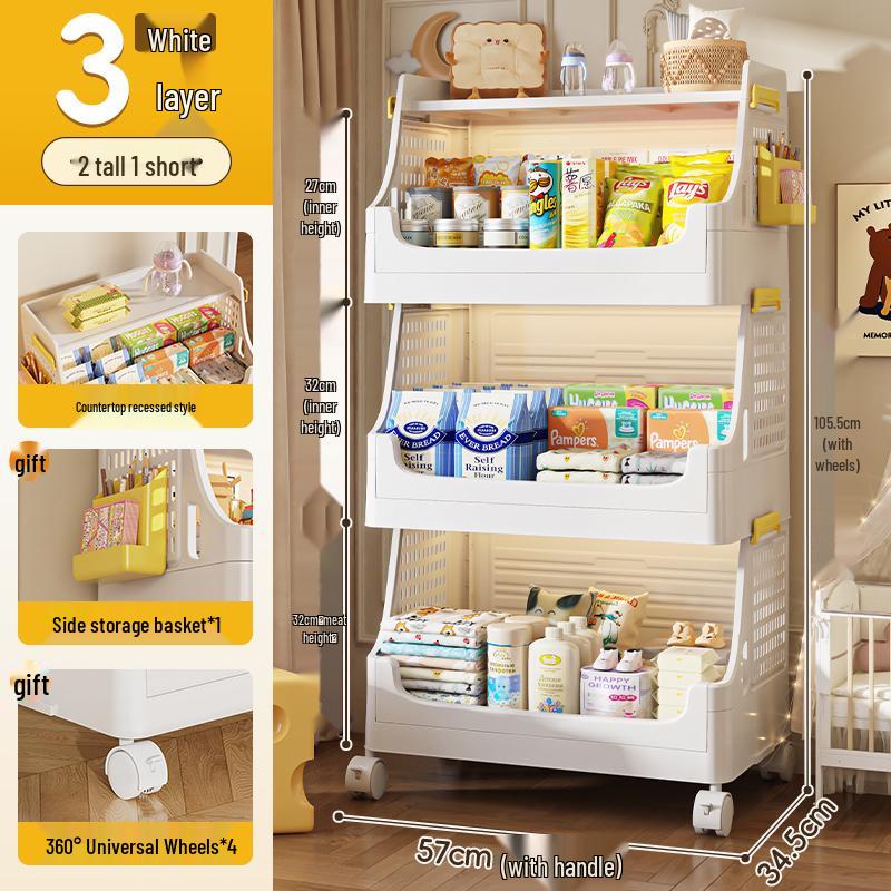 Folding Storage Cabinet for Kids - Wardrobe, Clothes Organizer, Toy & Snack Shelf