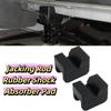 Black Rubber Jack Rubber Pad Durable Wear Resistant Anti Slip Slotted Adapter  Axle Stand Use