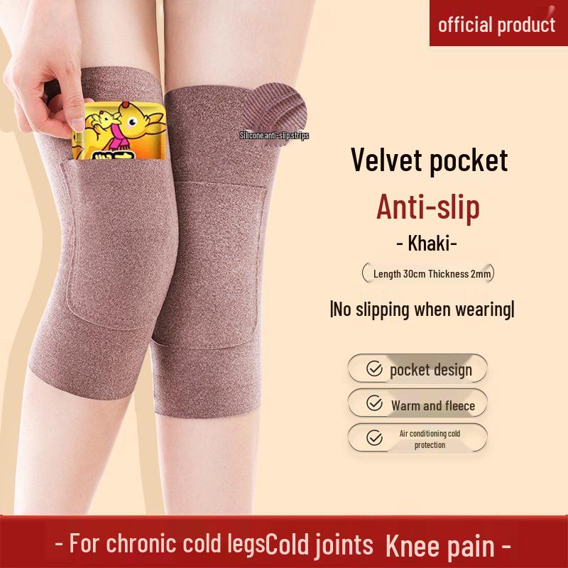Velvet Knee Pad Leg Warmers: Non-Slip, Warm, Unisex, Ideal for Autumn and Winter