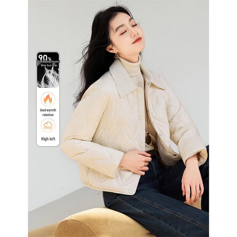 Xinfeiyu Women s Lightweight 90% White Duck Down Jacket XL