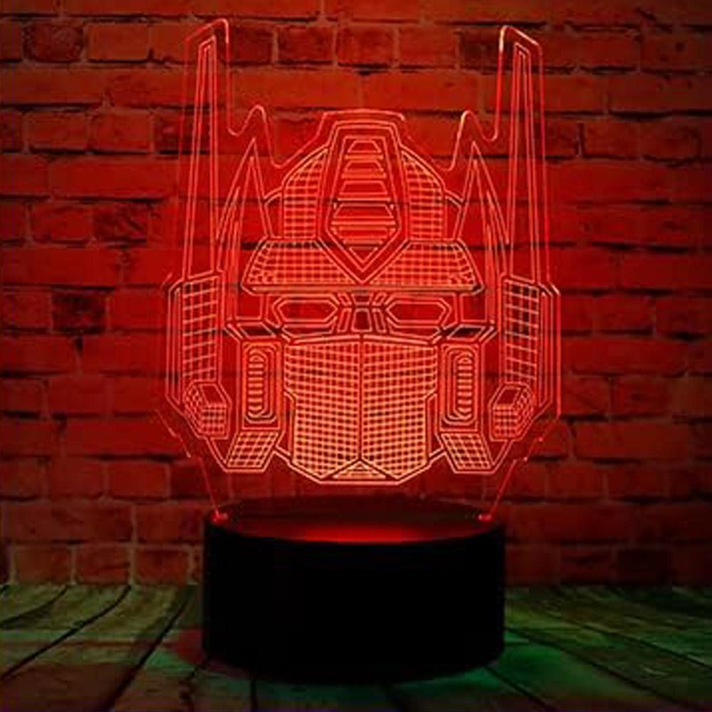 

3D Светодиодный Ночник Hottoys Крутой Бамблби Рыцарь Настольная Лампа С Пультом Дистанционного Управления 16 Цветов Подарок Для Фанатов И Детей 7 colors no remote