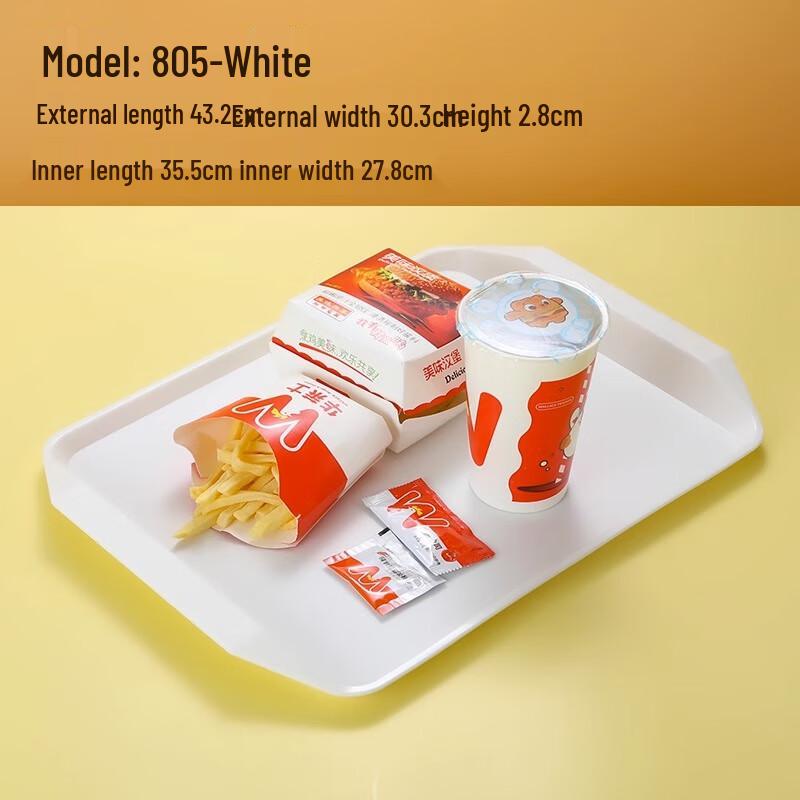 Jing Yu Heng Non-slip Wood Grain Rectangular Plastic Serving Tray