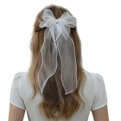 Bride Veils Mesh for Girls Balletcore Mesh for Pageant Prom Bridal Hair Accessories Stage Props White Veils for Bride