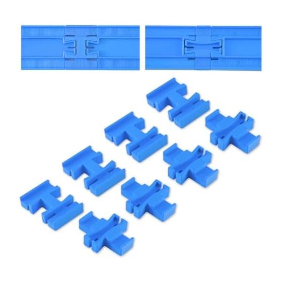 Compatible with Plarail, male and female concave and convex (type to prevent accidental ingestion) x 4, female and female concave and concave, set of