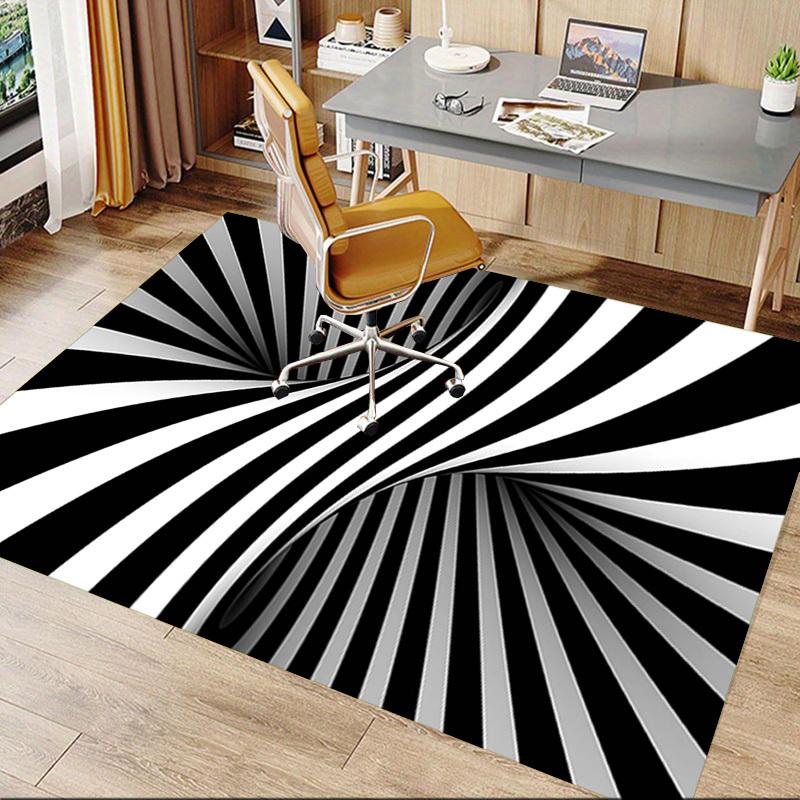 1 Stück gestreifter Spiral-Extragroßer rutschfester Teppichboden, Büro, Familie, Schlafzimmer, Studio, Großer Bereichsteppich, Innenbereichsteppiche, Lebendige Farben