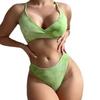 Trendy Back-Tie Drawstring Bikini Swimsuit