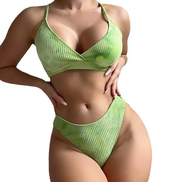Trendy Back-Tie Drawstring Bikini Swimsuit