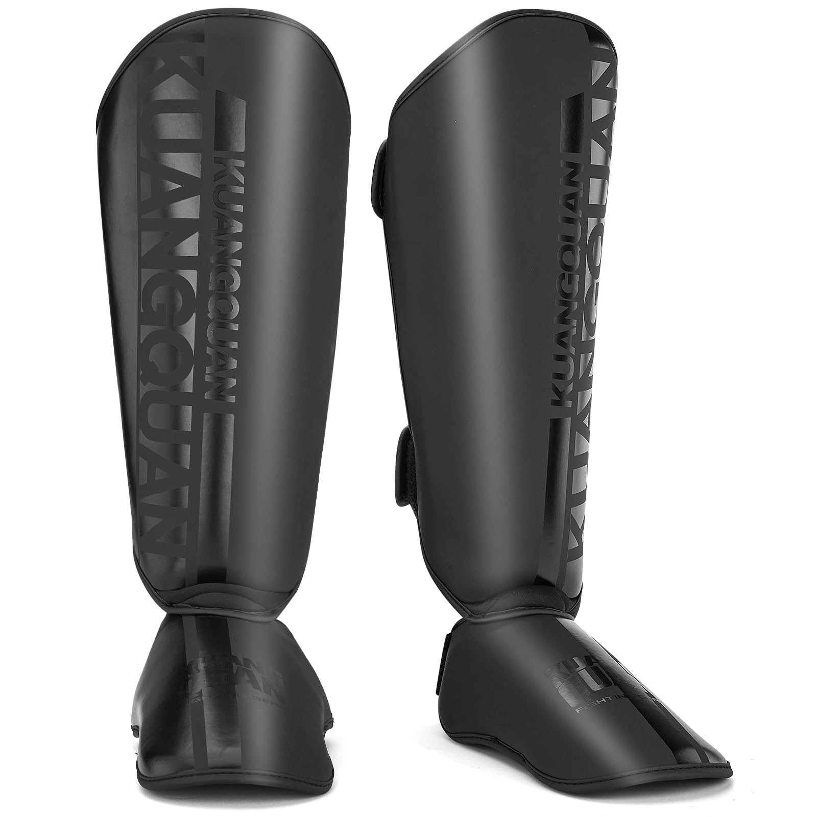 

FIVING Leg Guards for and Martial Kick Training Leg Knee and Shin Lightweight Boxing, Karate, Kickboxing, MMA, Taekwondo, Arts, Protectors, чорний