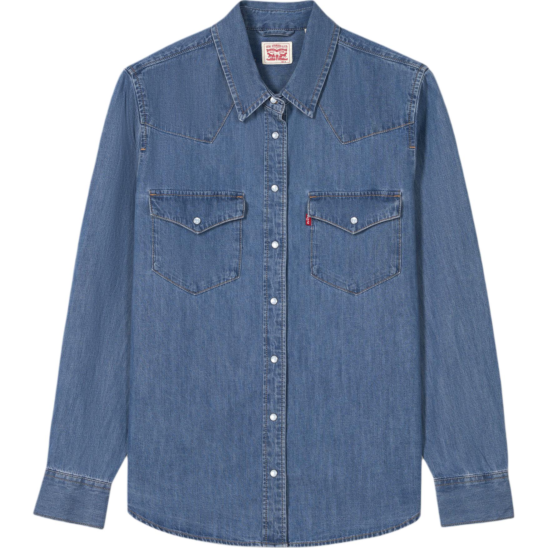 

Levis Классическая Универсальная Удобная Дышащая Модная Рубашка-поло Свободная С Длинным Рукавом Женские рубашки 00APT-0001 M
