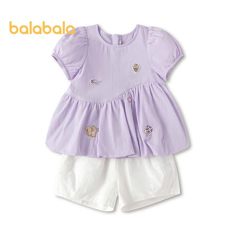 

Balabala Girls Summer Cotton Pumpkin Outfit 90