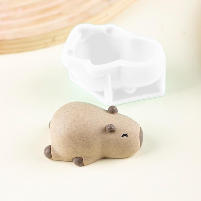 Cute Capybara Pudding Mold Mousse Silicone Mold Custard Mold Cake Mold Cartoon Capybara Cake Decoration Baking Bakery Tool