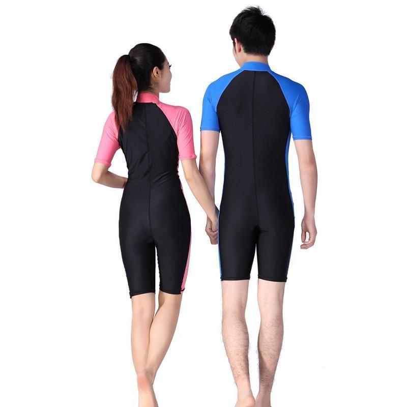 Unisex UV-Schutz Kurzarm Einteiler Tauchanzug Schwimmen Schnorcheln Wassersport Sommer Training